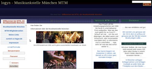 MTM-Webseite der Musiktankstelle München